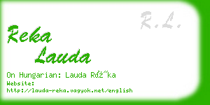 reka lauda business card